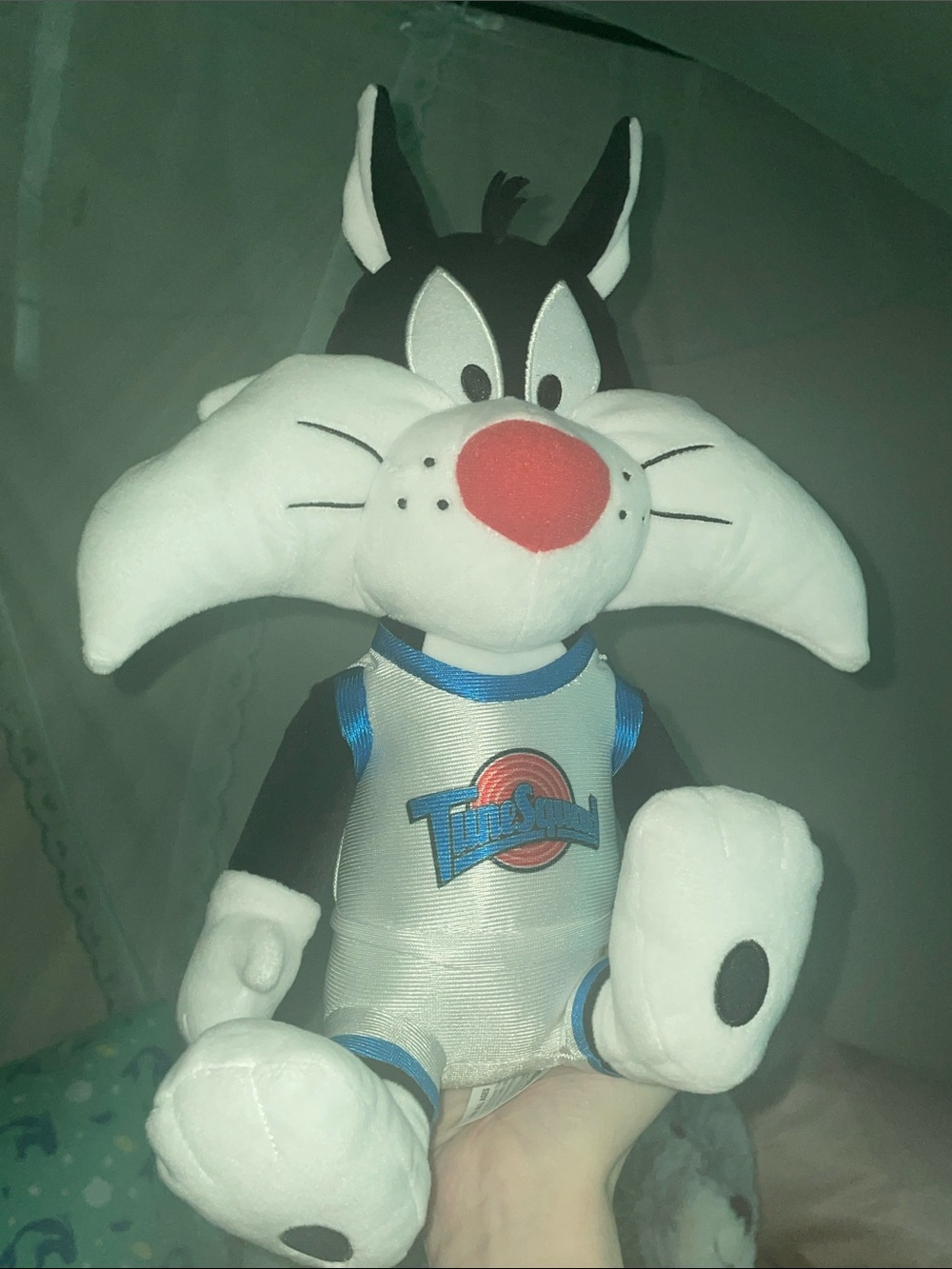 New looney tunes Sylvester Tune Squad Sylvester Plush - White, Black, Red